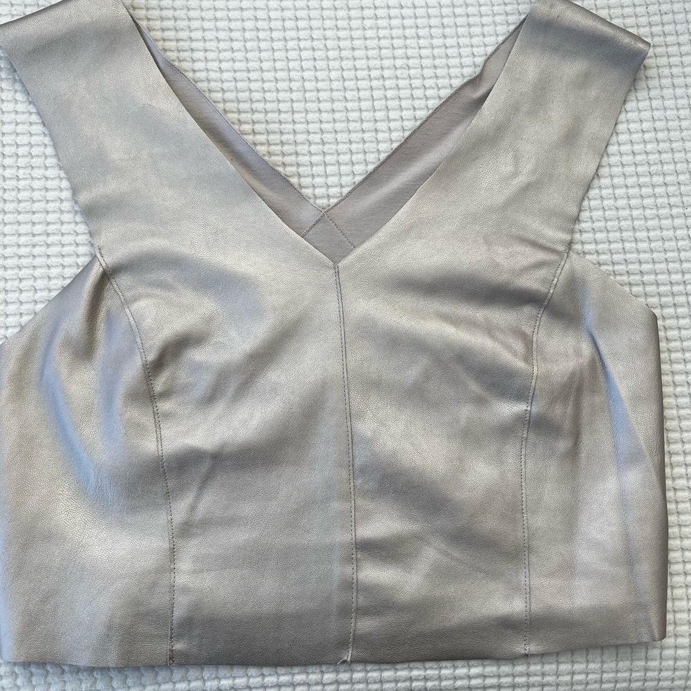 ZARA metallic crop top , used once!